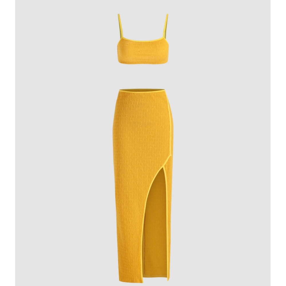 Cider summer yellow two piece set!